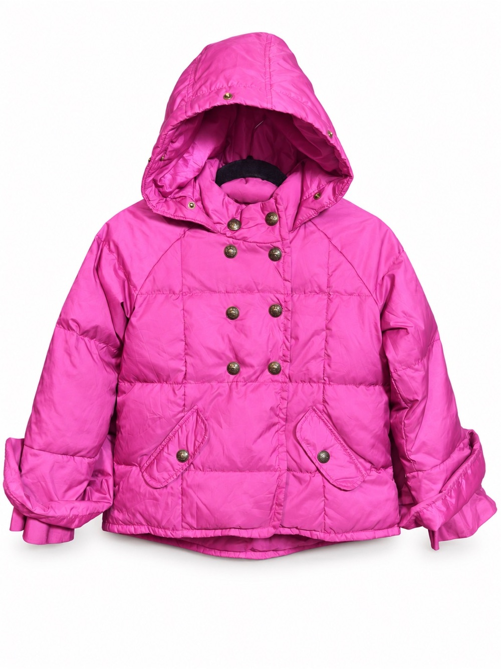 Juicy Couture Girls Size 12 Hot Pink Hooded Puffer Jacket